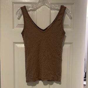 Michael Stars Brown Fitted Tank Top